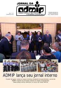 ADMIP lança seu jornal interno