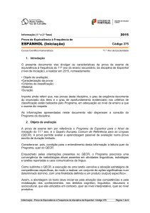 Informação PEF Espanhol 375 2015 ESMAVC