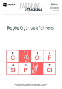 Reações Orgânicas e Polímeros
