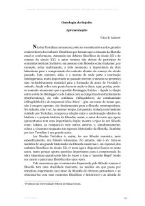 ARTIGOS DE FLUXO CONTÍNUO Ontologia do Sujeito