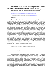 CONSIDERAÇÕES SOBRE CONCEPÇÕES DE CALOR E SISTEMA