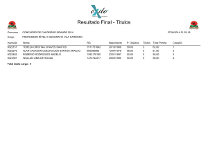 Resultado Final - Titulos - Êxito Cursos e Concursos