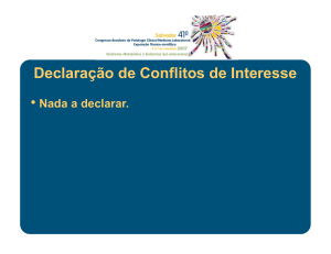 Declaração de Conflitos de Interesse ç