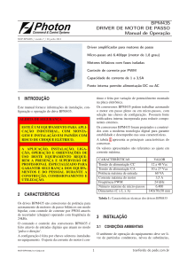 BPM435 DRIVER DE MOTOR DE PASSO Manual de Operação 1