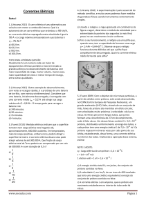 Exercícios Correntes Elétricas