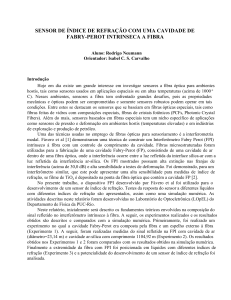 SENSOR DE ÍNDICE DE REFRAÇÃO COM UMA - PUC-Rio