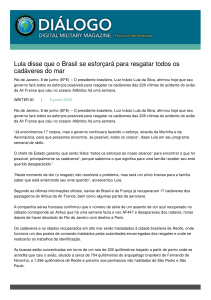 Lula disse que o Brasil se esforçará para - Dialogo