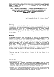 uma aproximação entre a teoria tridimensional do direito de miguel