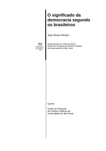 O significado da democracia segundo os brasileiros - NUPPs