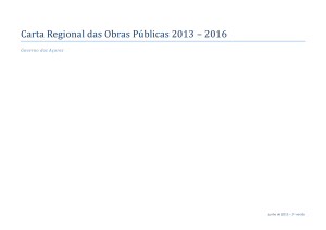 Carta Regional das Obras Públicas 2013 – 2016