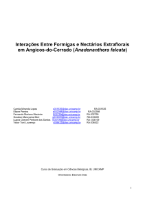 Interações Entre Formigas e Nectários Extraflorais em