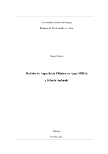 Medidas de Impedância Elétrica em Água Milli