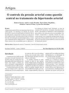 O controle da pressão arterial como questão central no tratamento