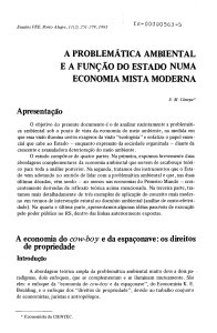 A PROBLEMÁTICA AMBIENTAL E A FUNÇÃO DO ESTADO NUMA