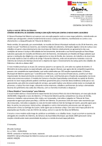 Câmara Municipal de Odemira aprova Moção contra