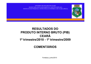 1º PIB Trimestral do Ceará 2010