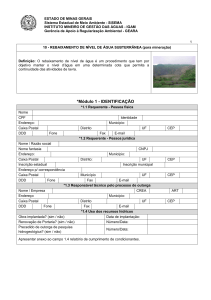 Rebaixamento de n&iacute;vel de &aacute;gua subterr&acirc;nea