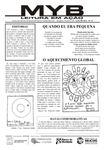 O AQUECIMENTO GLOBAL QUANDO EU ERA PEQUENA