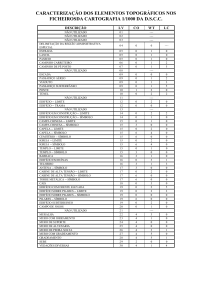 CARACTERIZAÇÃO DOS ELEMENTOS TOPOGRÁFICOS NOS
