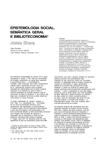 epistemologia social, semântica geral e biblioteconomia