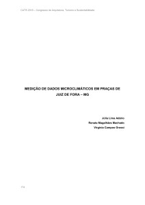 Medição de dados microclimáticos em praças de Juiz de Fora (MG).
