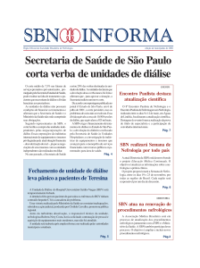 Secretaria de Saúde de São Paulo corta verba de unidades de diálise