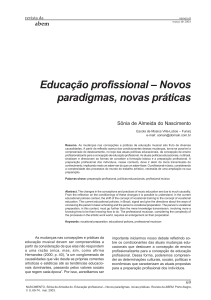 Educação profissional – Novos paradigmas, novas práticas