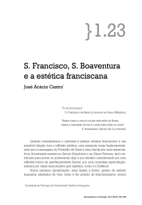 S. Francisco, S. Boaventura e a estética franciscana