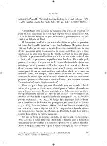 Margutti, Paulo R., História da filosofia do Brasil. O período colonial