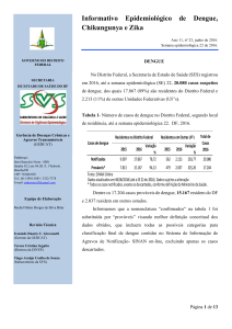 Informativo Epidemiológico de Dengue, Chikungunya e Zika