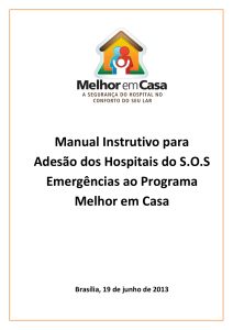 Manual Instrutivo para Adesão dos Hospitais do S.O.S Emergências