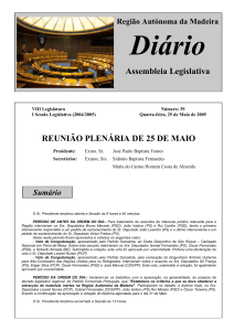 1ª Cassete - Assembleia Legislativa da Região Autónoma da Madeira