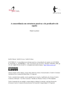 A concordância em estruturas passivas e de predicativo do sujeito