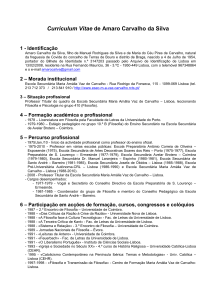 Curriculum Vitae de Amaro Carvalho da Silva