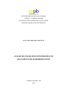 ANÁLISE DO USO DE ÓLEO FITOTERÁPICO NO TRATAMENTO