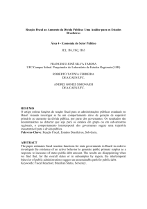 Reação Fiscal ao Aumento da Dívida Pública: Uma Análise para os