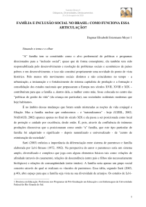 FAMÍLIA E INCLUSÃO SOCIAL NO BRASIL: COMO FUNCIONA