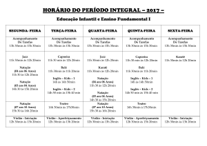 horário do período integral – 2017