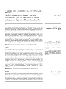 O corpo como suporte para a inscrição do sintoma
