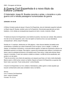 A Guerra Civil Espanhola é o novo título da Editora Contexto