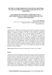 dinâmicas territoriais da expansão da fronteira da soja e da