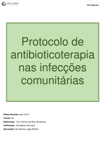 Protocolo de antibioticoterapia nas infecções comunitárias