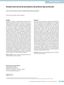 Estudo transversal de portadores de prótese tipo protocolo