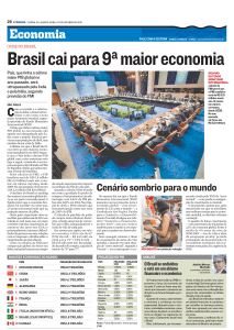 Brasil cai para 9ª maior economia