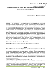 A dogmática e o discurso jurídico entre a ciência e a realidade