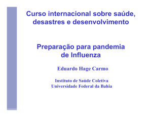 pandemia de influenza - DISASTER info DESASTRES