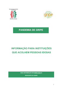 pandemia de gripe informação para instituições que acolhem