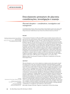 Descolamento prematuro de placenta: considerações, investigação