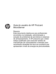 Guia do usuário do HP ProLiant MicroServer