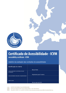 relatório da avaliação das condições de acessibilidade